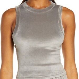 Skims Size XXS Velvet Velour Gray Tank Top